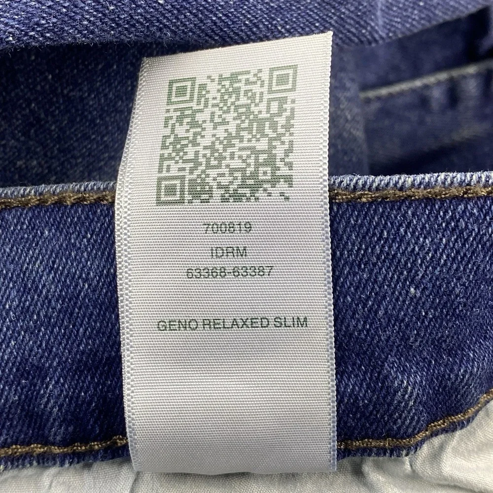 True Religion Geno Slim Flap Jeans Mens 44 Blue Medium Toasted Cinnamon Wash Y2K